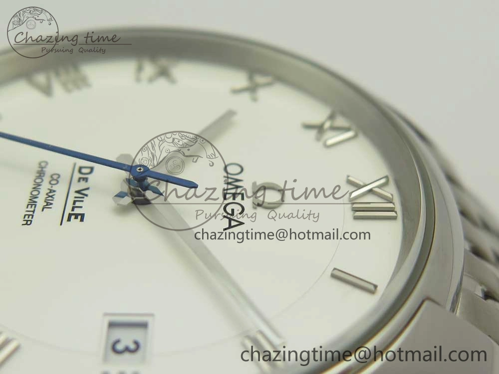 De Ville Hour Vision 41mm SS VSF 1:1 Best Edition White Dial on SS Bracelet A8500 Super Clone