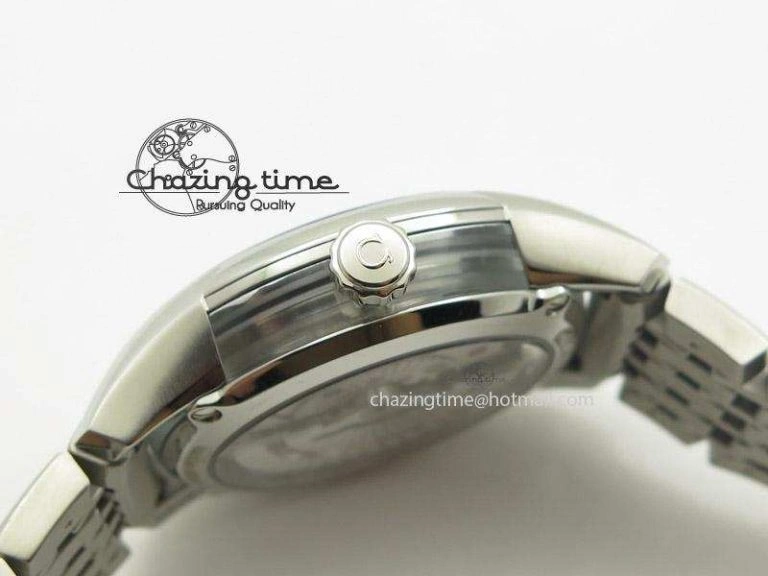 De Ville Hour Vision Co-Axial 41mm SS V6F Best Edition Black Dial On SS Bracelet A8500