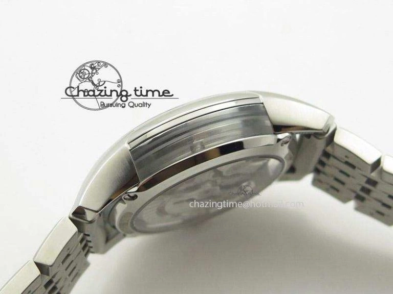 De Ville Hour Vision Co-Axial 41mm SS V6F Best Edition Black Dial On SS Bracelet A8500