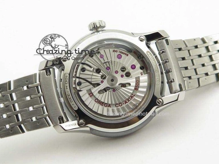 De Ville Hour Vision Co-Axial 41mm SS V6F Best Edition Black Dial On SS Bracelet A8500
