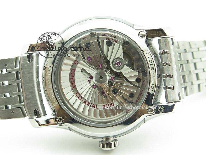 De Ville Hour Vision Co-Axial 41mm SS V6F Best Edition Black Dial On SS Bracelet A8500