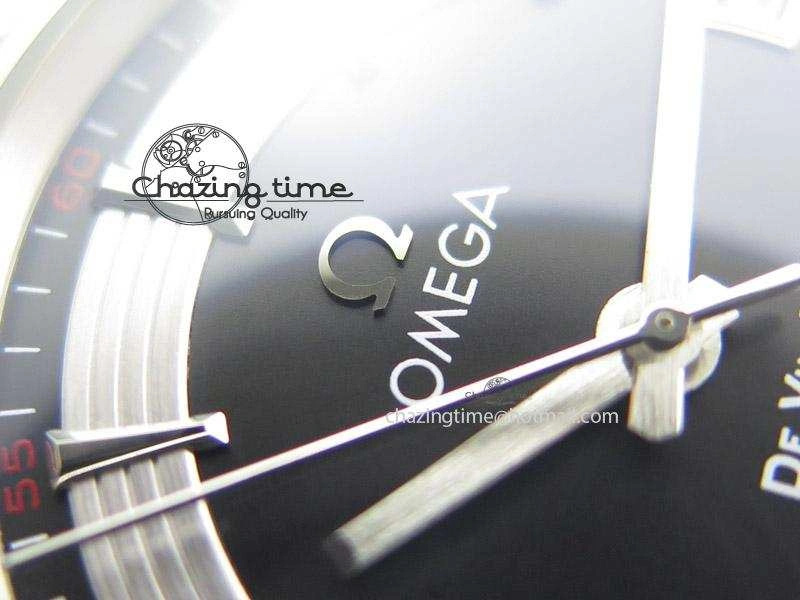 De Ville Hour Vision Co-Axial 41mm SS V6F Best Edition Black Dial On SS Bracelet A8500