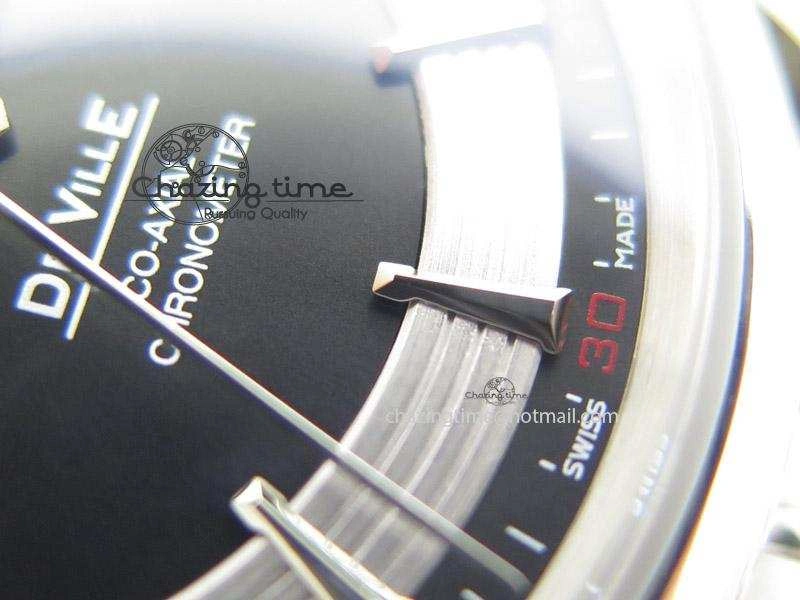De Ville Hour Vision Co-Axial 41mm SS V6F Best Edition Black Dial On SS Bracelet A8500