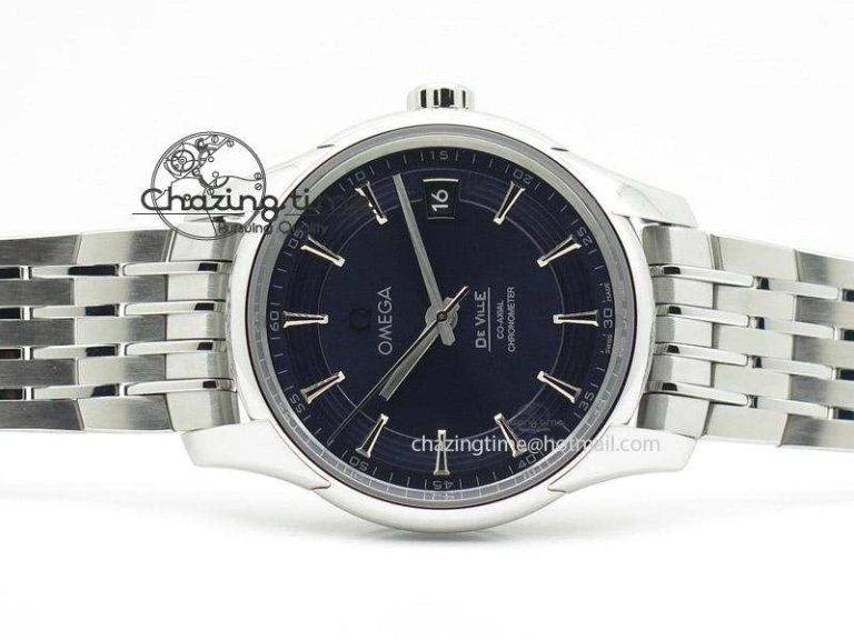 De Ville Hour Vision Co-Axial 41mm SS V6F Best Edition Blue Dial On SS Bracelet A8500