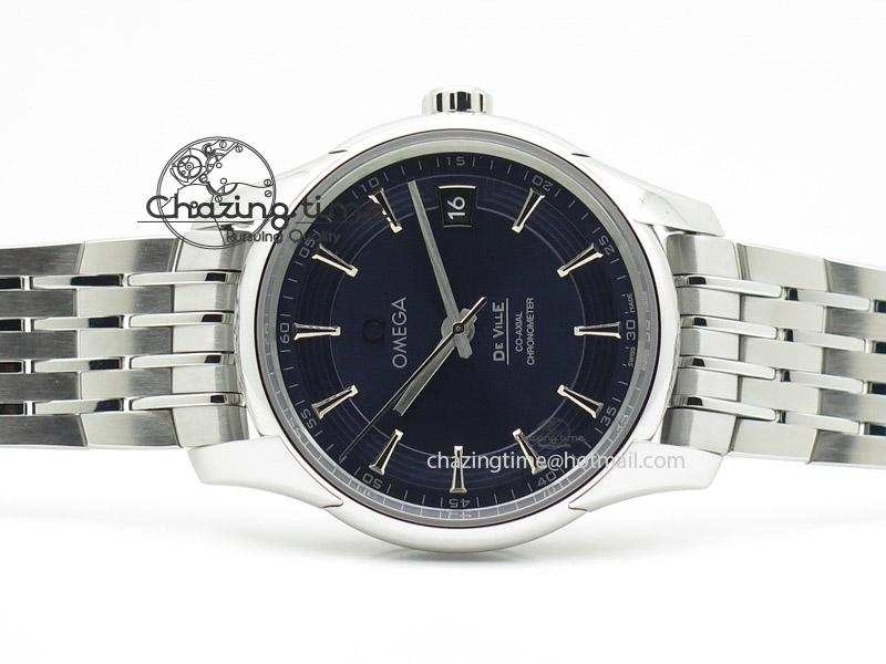 De Ville Hour Vision Co-Axial 41mm SS V6F Best Edition Blue Dial On SS Bracelet A8500
