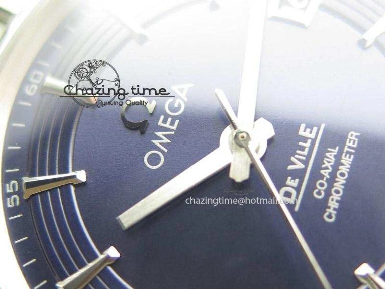 De Ville Hour Vision Co-Axial 41mm SS V6F Best Edition Blue Dial On SS Bracelet A8500