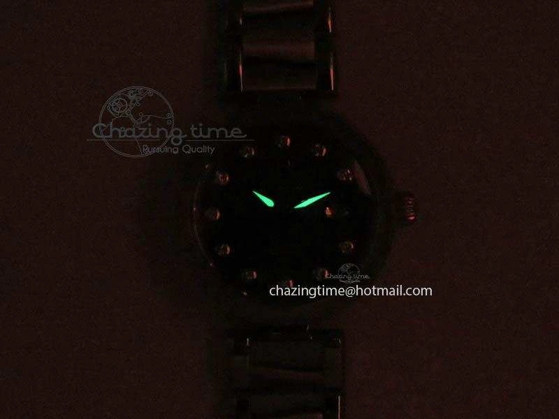 De Ville Lady 34mm SS V6F 1:1 Best Edition Black MOP Dial On SS Bracelet SEIKO NH05A