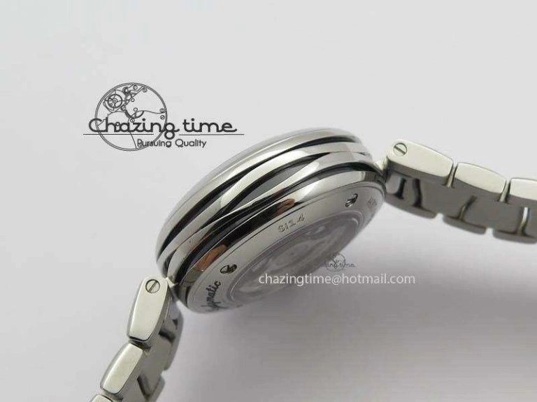De Ville Lady 34mm SS V6F 1:1 Best Edition Black MOP Dial On SS Bracelet SEIKO NH05A