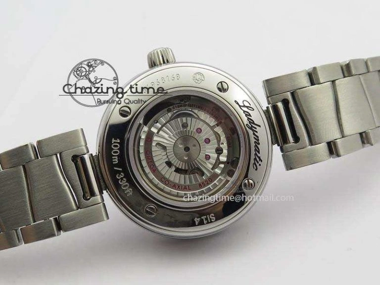 De Ville Lady 34mm SS V6F 1:1 Best Edition Black MOP Dial On SS Bracelet SEIKO NH05A