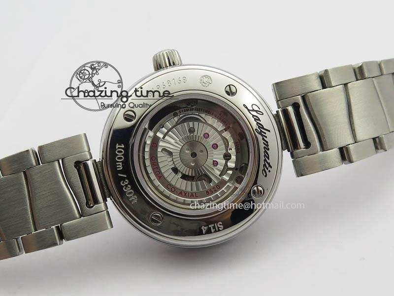 De Ville Lady 34mm SS V6F 1:1 Best Edition Black MOP Dial On SS Bracelet SEIKO NH05A