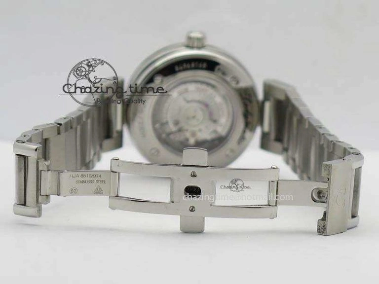 De Ville Lady 34mm SS V6F 1:1 Best Edition Black MOP Dial On SS Bracelet SEIKO NH05A