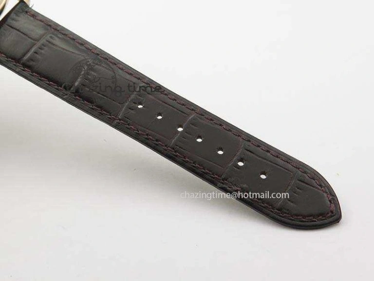 De Ville MK 1:1 Best Edition RG Blue Dial On Black Leather Asian Seagull T1701 (Sec@6)