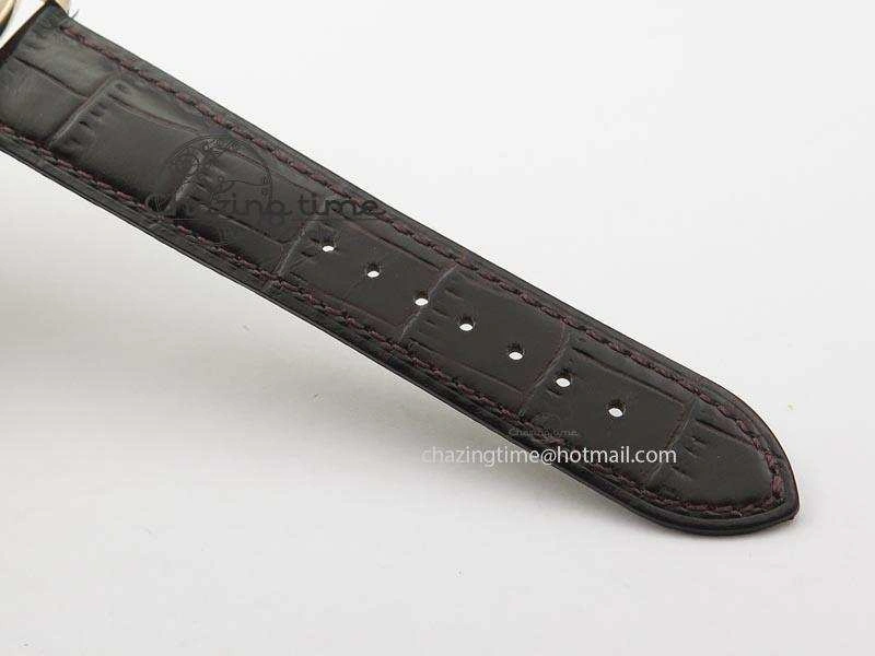 De Ville MK 1:1 Best Edition RG Blue Dial On Black Leather Asian Seagull T1701 (Sec@6)