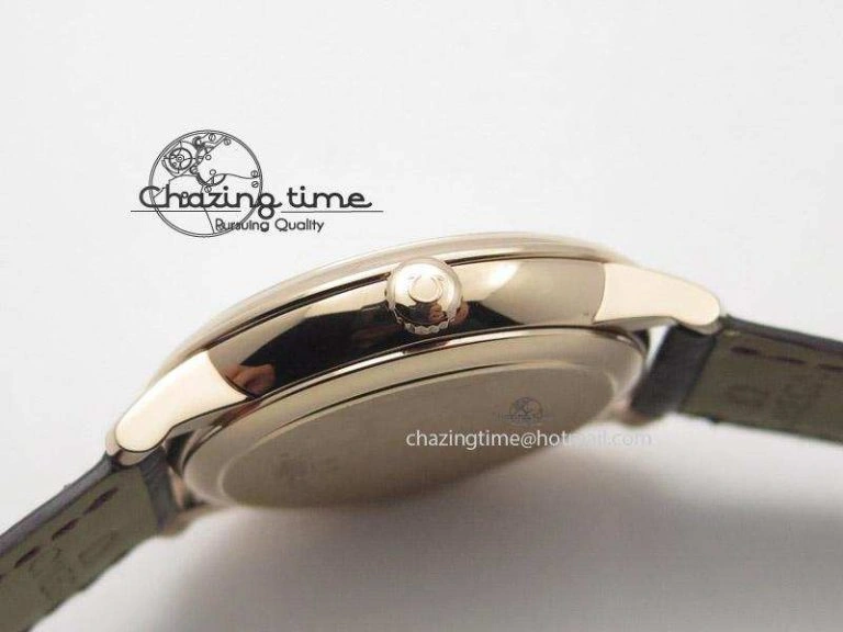 De Ville MK 1:1 Best Edition RG Blue Dial On Brown Leather Strap A2500