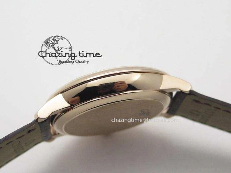 De Ville MK 1:1 Best Edition RG Blue Dial On Brown Leather Strap A2500