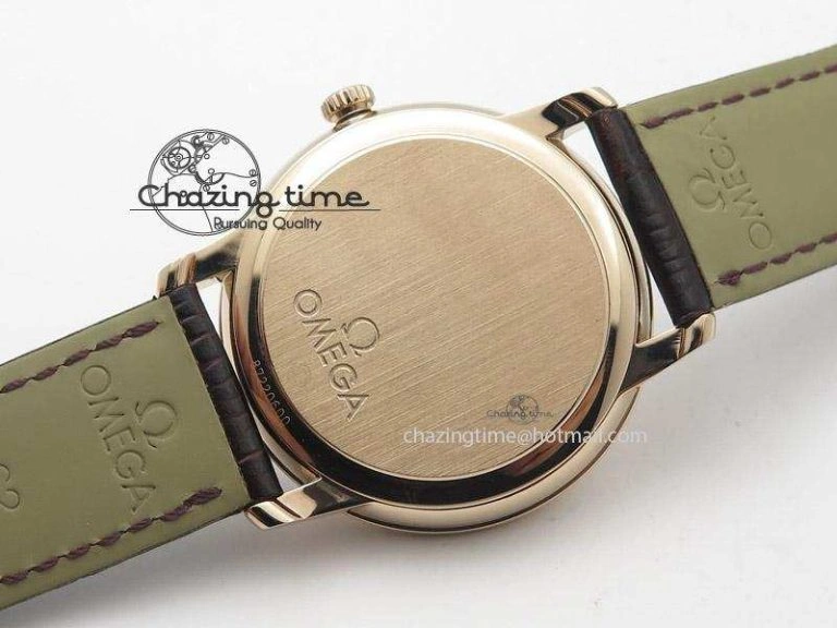 De Ville MK 1:1 Best Edition RG Blue Dial On Brown Leather Strap A2500