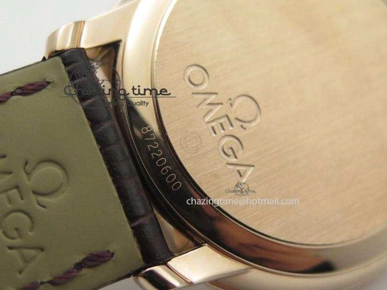 De Ville MK 1:1 Best Edition RG Blue Dial On Brown Leather Strap A2500