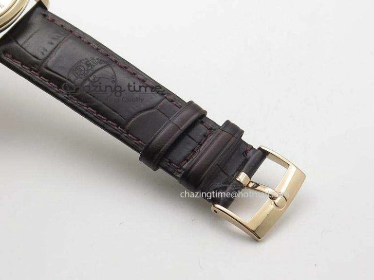 De Ville MK 1:1 Best Edition RG Blue Dial On Brown Leather Strap A2500