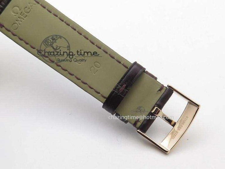De Ville MK 1:1 Best Edition RG Blue Dial On Brown Leather Strap A2500