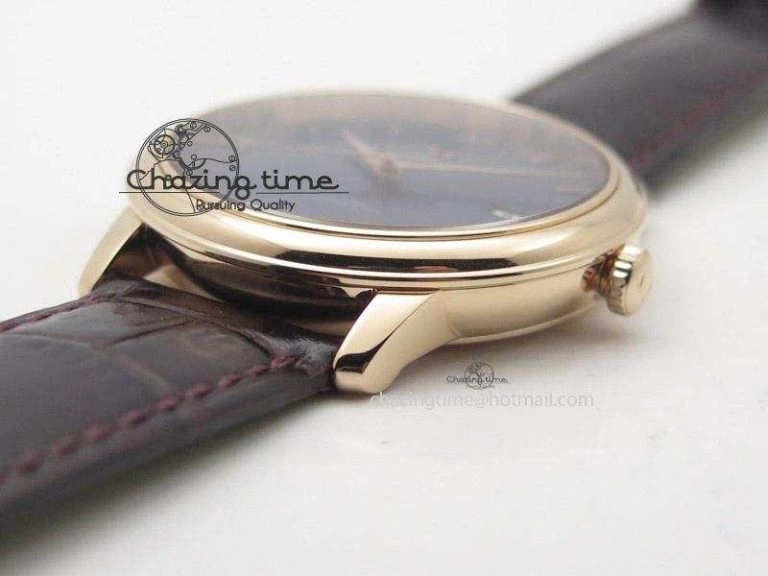 De Ville MK 1:1 Best Edition RG Blue Dial On Brown Leather Strap A2500