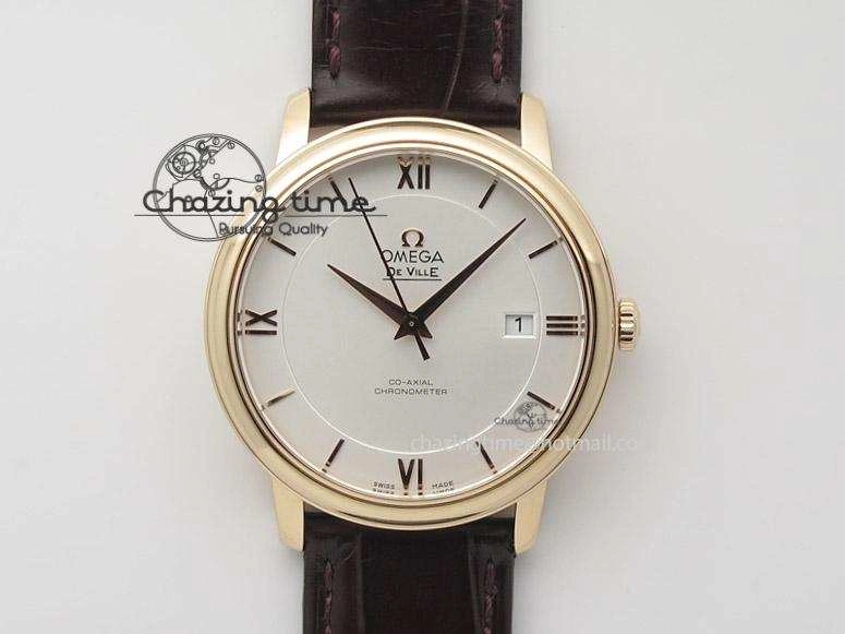 De Ville MK 1:1 Best Edition RG White Dial On Brown Leather Strap A2500