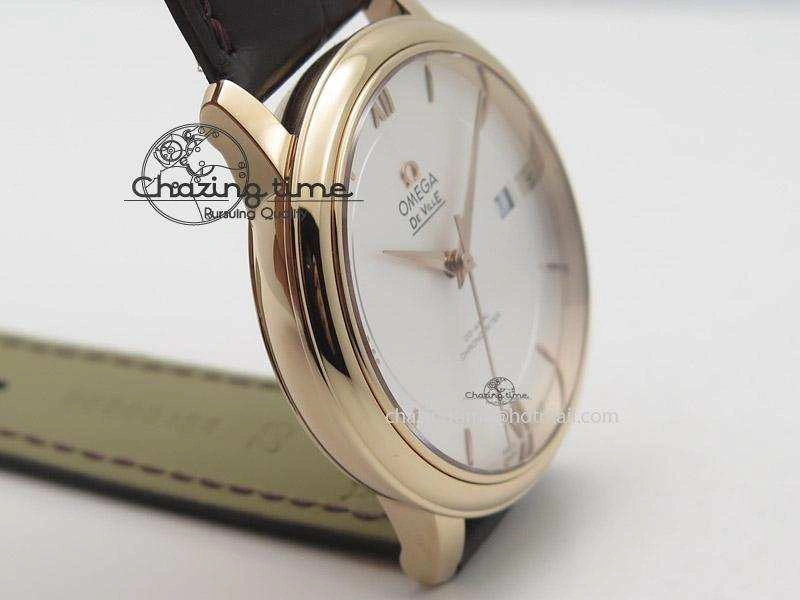 De Ville MK 1:1 Best Edition RG White Dial On Brown Leather Strap A2500