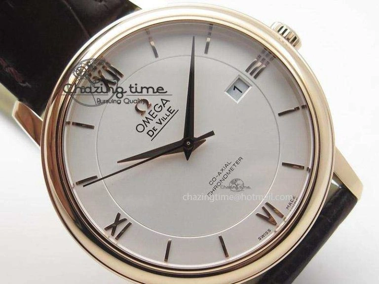 De Ville MK 1:1 Best Edition RG White Dial On Brown Leather Strap A2500