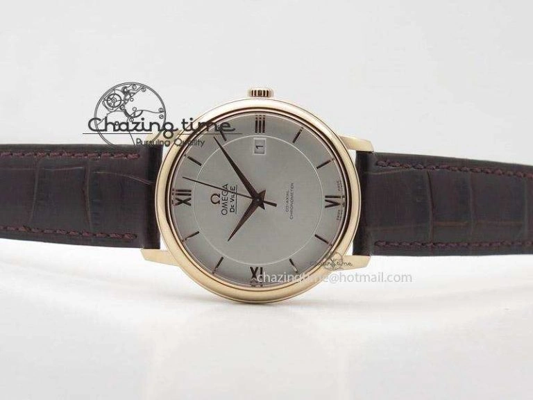 De Ville MK 1:1 Best Edition RG White Dial On Brown Leather Strap A2500