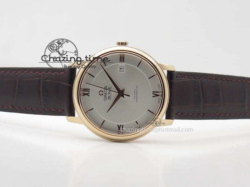 De Ville MK 1:1 Best Edition RG White Dial On Brown Leather Strap A2500