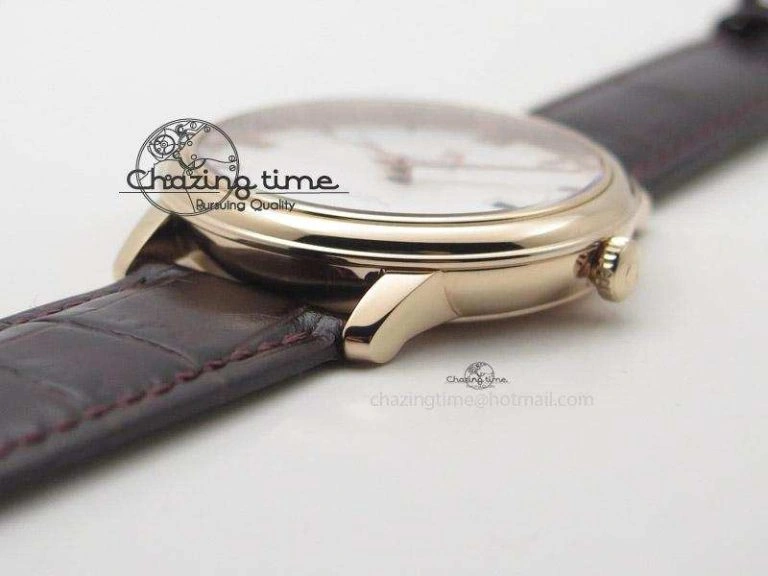 De Ville MK 1:1 Best Edition RG White Dial On Brown Leather Strap A2500
