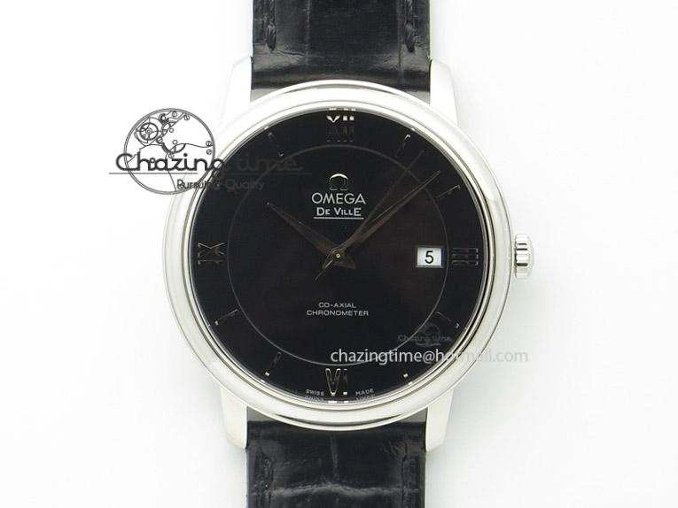 De Ville MK 1:1 Best Edition SS Black Dial On Black Leather Strap A2500