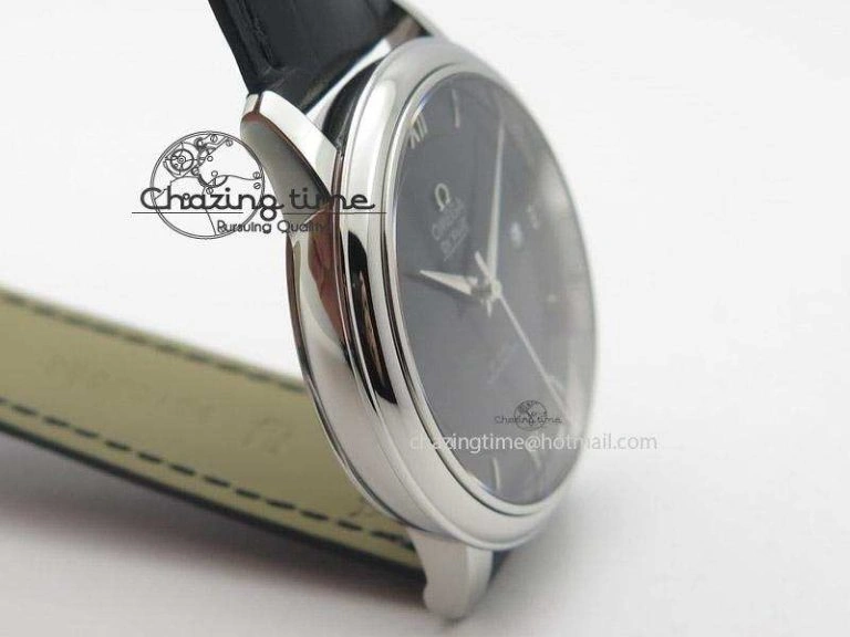 De Ville MK 1:1 Best Edition SS Black Dial On Black Leather Strap A2500