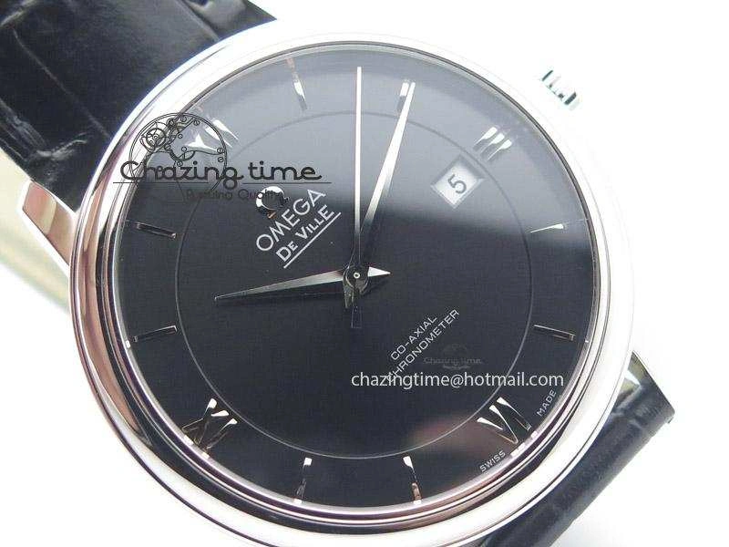 De Ville MK 1:1 Best Edition SS Black Dial On Black Leather Strap A2500
