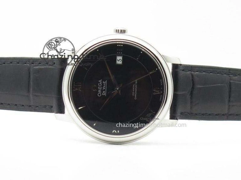 De Ville MK 1:1 Best Edition SS Black Dial On Black Leather Strap A2500