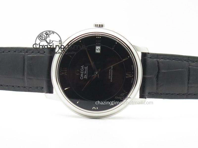 De Ville MK 1:1 Best Edition SS Black Dial On Black Leather Strap A2500