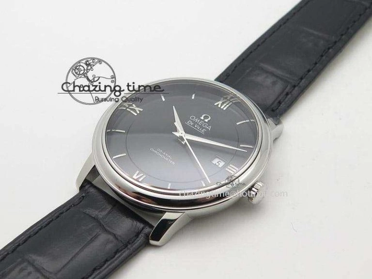 De Ville MK 1:1 Best Edition SS Black Dial On Black Leather Strap A2500