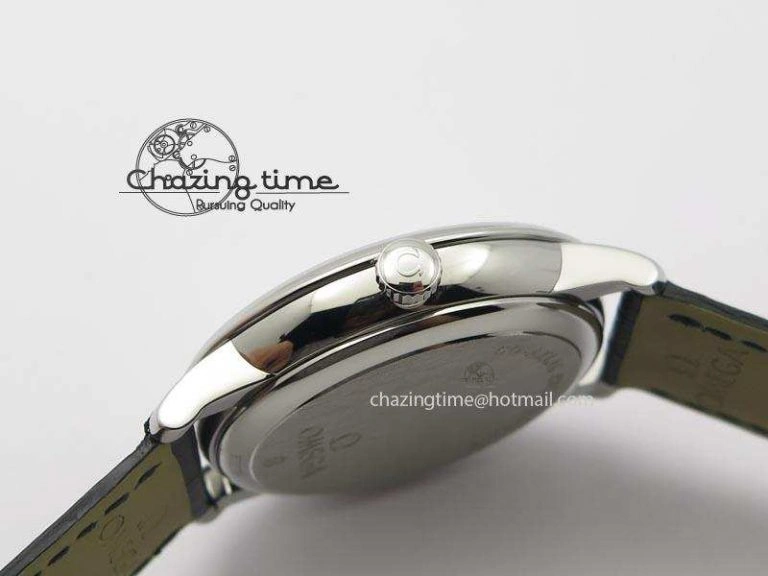 De Ville MK 1:1 Best Edition SS Blue Dial On Black Leather Asian Seagull T1701 (Sec@6)