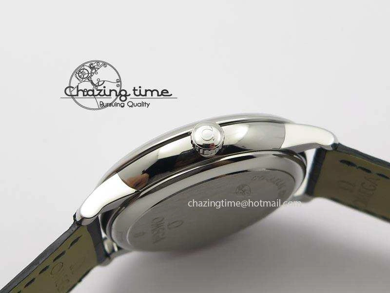 De Ville MK 1:1 Best Edition SS Blue Dial On Black Leather Asian Seagull T1701 (Sec@6)