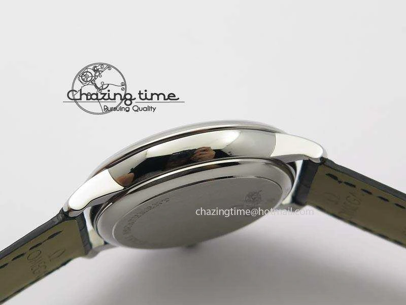 De Ville MK 1:1 Best Edition SS Blue Dial On Black Leather Asian Seagull T1701 (Sec@6)