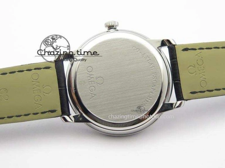 De Ville MK 1:1 Best Edition SS Blue Dial On Black Leather Asian Seagull T1701 (Sec@6)