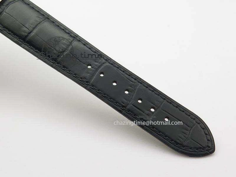 De Ville MK 1:1 Best Edition SS Blue Dial On Black Leather Asian Seagull T1701 (Sec@6)