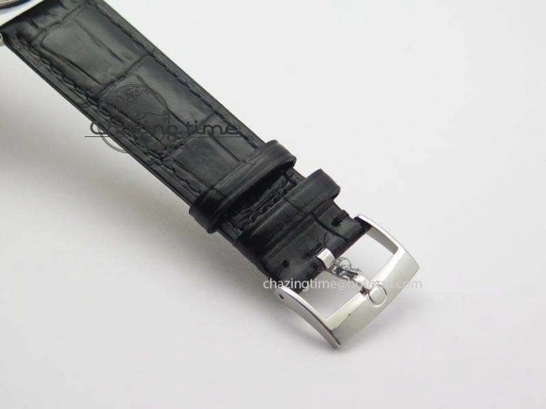De Ville MK 1:1 Best Edition SS Blue Dial On Black Leather Asian Seagull T1701 (Sec@6)