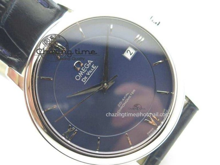 De Ville MK 1:1 Best Edition SS Blue Dial On Black Leather Strap A2500