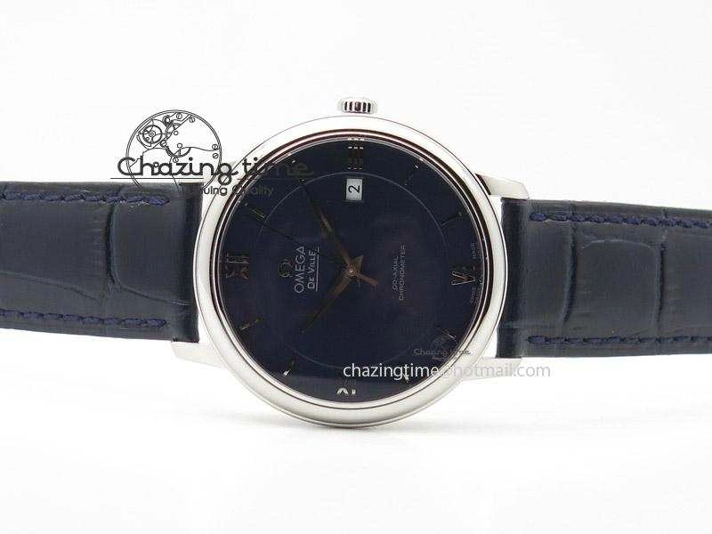 De Ville MK 1:1 Best Edition SS Blue Dial On Black Leather Strap A2500