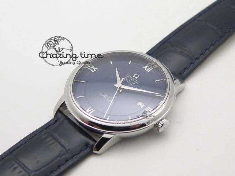 De Ville MK 1:1 Best Edition SS Blue Dial On Black Leather Strap A2500