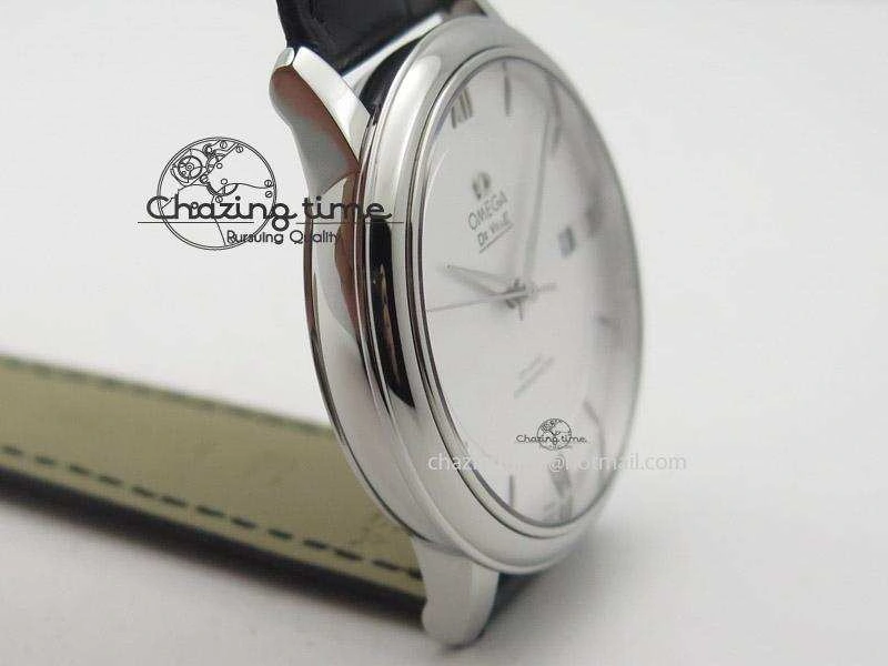 De Ville MK 1:1 Best Edition SS White Dial On Black Leather Strap A2500