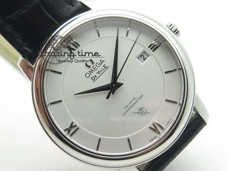 De Ville MK 1:1 Best Edition SS White Dial On Black Leather Strap A2500