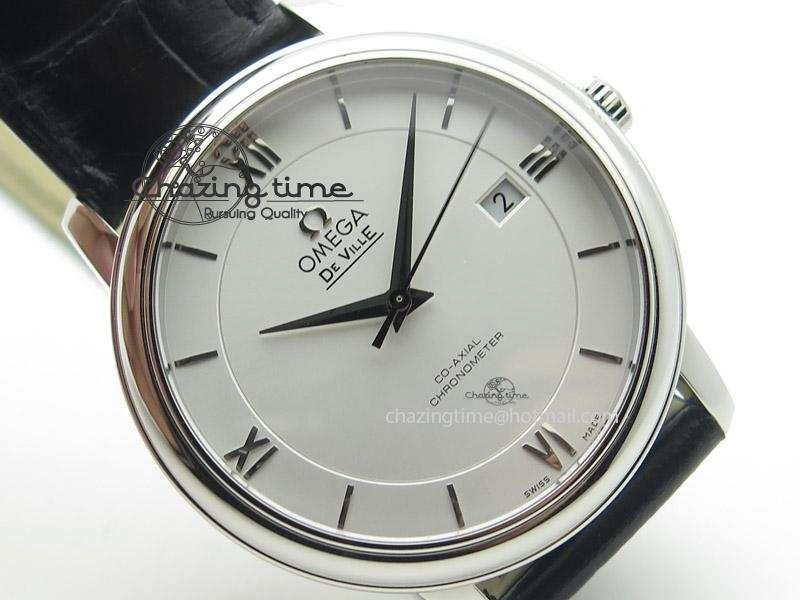De Ville MK 1:1 Best Edition SS White Dial On Black Leather Strap A2500