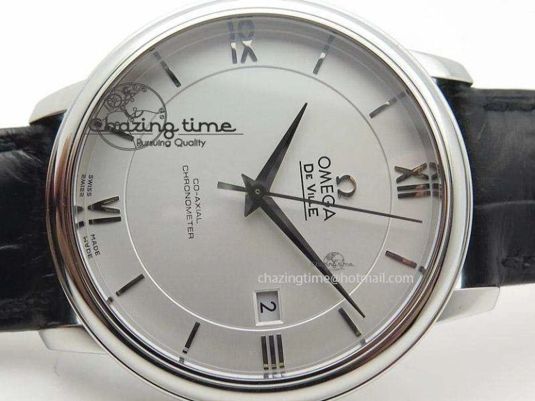 De Ville MK 1:1 Best Edition SS White Dial On Black Leather Strap A2500