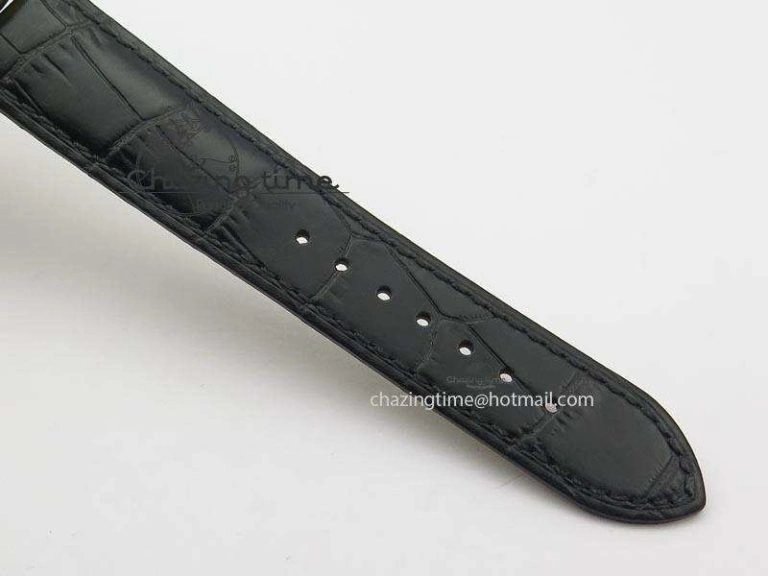 De Ville MK 1:1 Best Edition YG Blue Dial On Black Leather Asian Seagull T1701 (Sec@6)